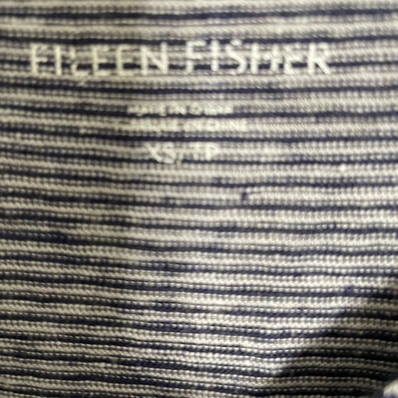 Eileen Fisher Blue Stripe V Neck Shirt XS - Picture 5 of 5